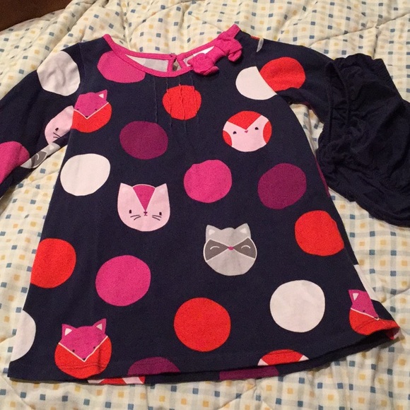 Gymboree Other - Navy bold print animal dot print dress worn once